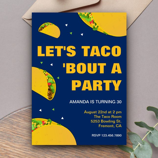 Invitation Mexican Fiesta | Parlons Taco d'une fête d'anniver (Créateur téléchargé)