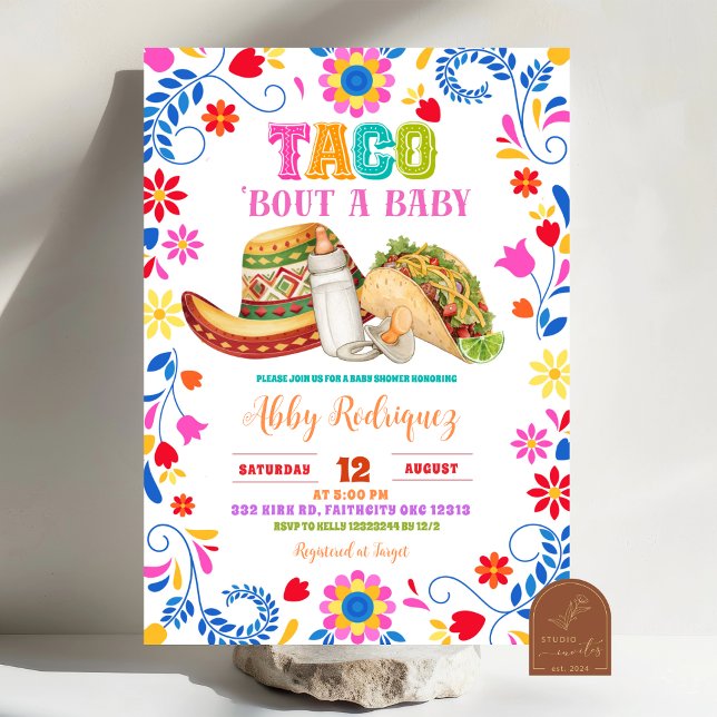 Invitation Mexican Fiesta Taco bout a baby baby shower (Créateur téléchargé)