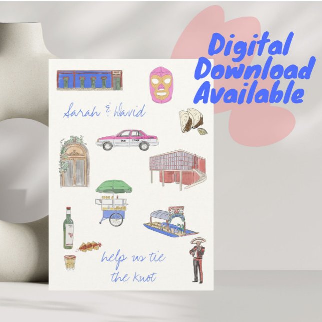 Invitation Mexico : la ville à ne pas oublier avec dessins (Créateur téléchargé)