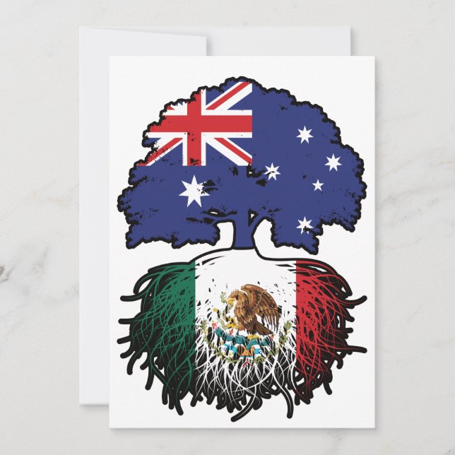 Invitation Mexique Australie Australie racine d'arbre (Devant)