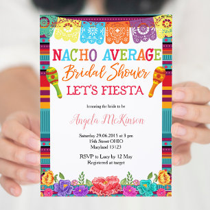 Invitation Mexique Floral Cactus Nacho Fête des mariées moyen