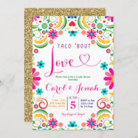 Mexique Taco à propos d'amour Couple Shower Invita