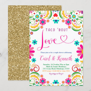 Invitation Mexique Taco à propos d'amour Couple Shower Invita
