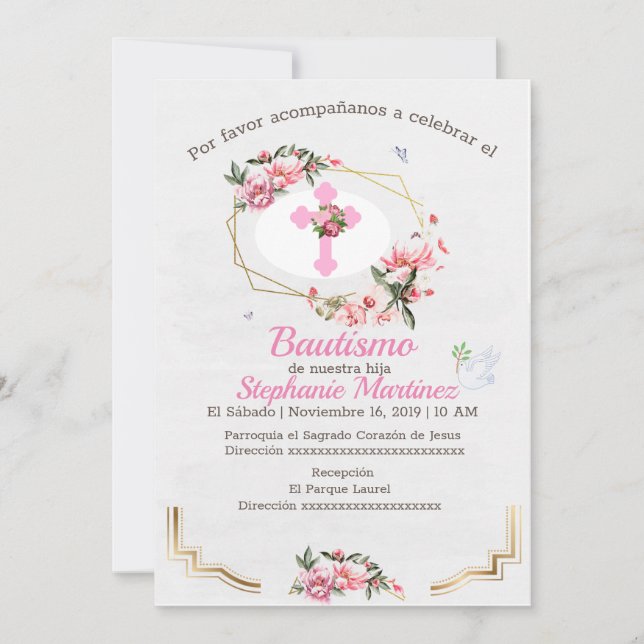 Invitation Mi Bautismo (Devant)