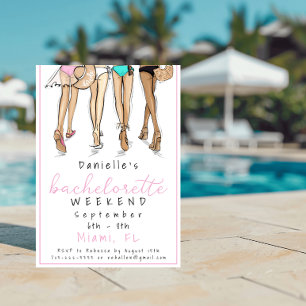 Invitation Miami Bachelorette Party Weekend Bikini mode