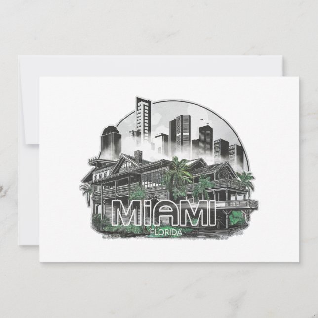 Invitation Miami City Floride USA (Devant)