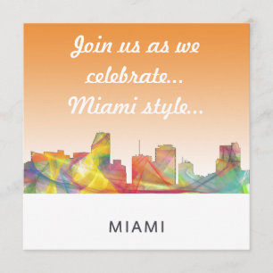 INVITATION MIAMI FLORIDA SKYLINE WB1