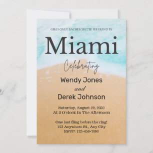Invitation Miami Summer Girls Weekend Bachelorette Party