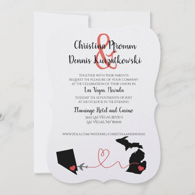 Invitation Michigan à Las Vegas (Devant)