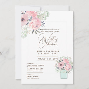 Invitation Micro Jardin Mariage thème Joli Floral été