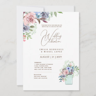 Invitation Micro Jardin Mariage thème Joli Floral été