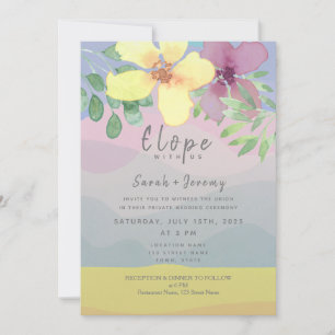 Invitation Micro-Mariage aquarelle