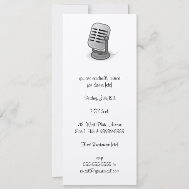 Invitation Microphone (Devant)