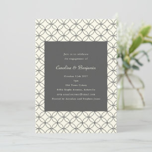 Invitation Mid Century Modern Lines Creative Engagement Party