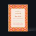 Invitation Mid Century Moderne Orange Géométrique Mariage uni<br><div class="desc">Mid Century Moderne Orange Géométrique Unique Faire-part de mariage</div>