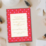 Invitation Mid Century Rouge rose mignon Fête de Noël<br><div class="desc">Retro MidCentury Rouge rose mignon Fête de Noël sur mesure Invitation</div>