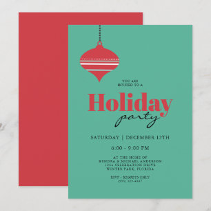 Invitation Mid Century Turquoise et Fête du Coral