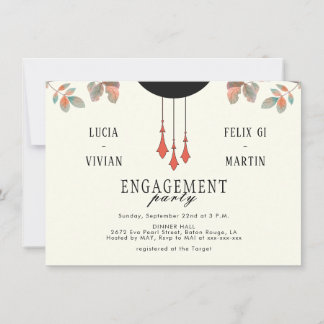 Invitation Midnight Autumn Engagement Party