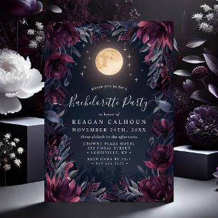 Invitation Midnight Garden Moon Bachelorte Party
