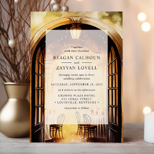 Invitation Midnight Lantern 1920 Mariage Speakeasy