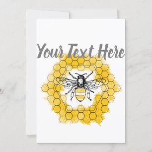Invitation Miel abeille Bumblebee tendance été et printemps
