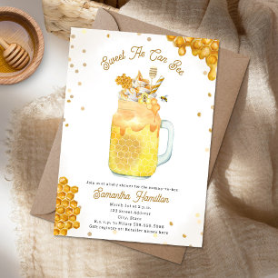 Invitation Miel Bee Milkshake Baby shower neutre