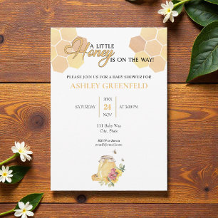 Invitation Miel de Bumble Bee sur le chemin de la Fête Prénat