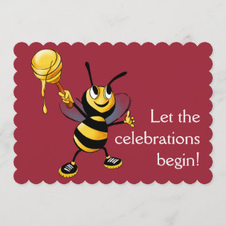 Invitation Miel rouge Bee Rosh HaShana