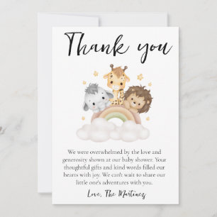 Invitation mignon baby shower de messages de remerciement car
