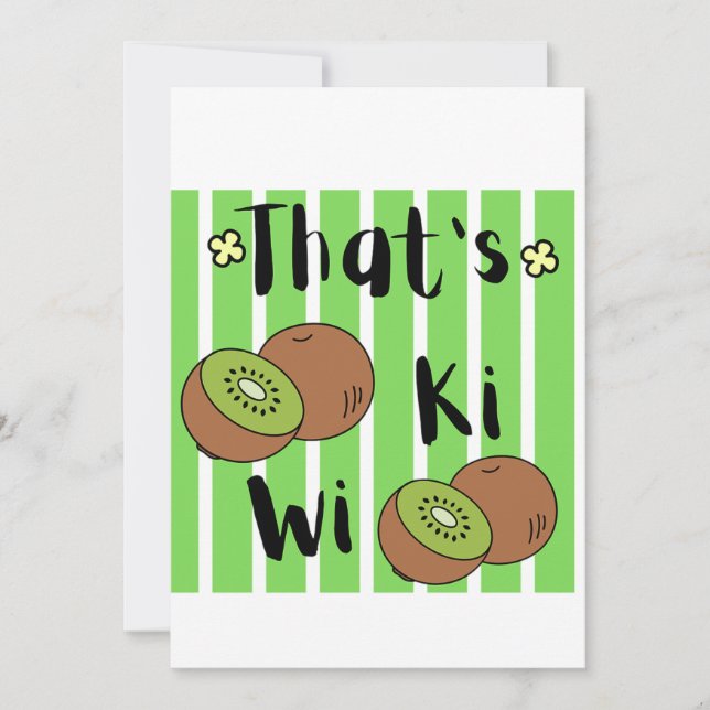 Invitation Mignon C'est graphique de fruit kiwi (Devant)
