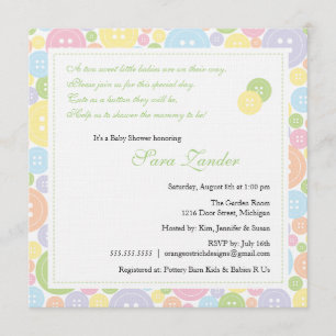 Invitation Mignon comme bouton jumelle l'invitation de baby