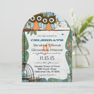 Invitation Mignon Hibou Bleu Aqua Mariage Avec Mon Meilleur A