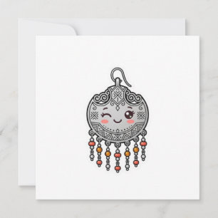 Invitation Mignon Kawaii Amazigh Marocain Earring Autocollant
