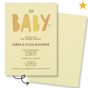 Invitation Mignon Minimaliste Genre Neutre Oh Baby Shower