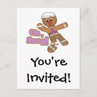 Invitation mignon oh, aimez pain d'épice biscuit homme
