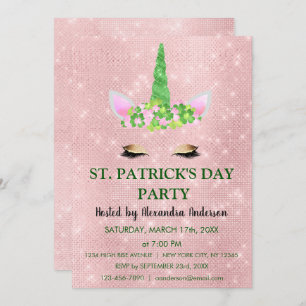 Invitation Mignon rougissent la partie du jour de St Patrick