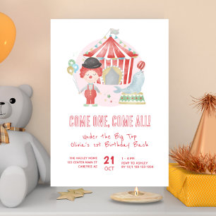 Invitation Mignonne Carnival Circus 1er Anniversaire Bash