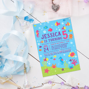 Invitation Mignonne Colorée Sous La Fête Anniversaire de enfa