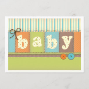 Invitation mignonne couvrante de baby shower