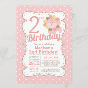 Invitation mignonne d'anniversaire de filles de
