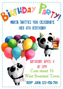 Invitations Faire Part Panda Zazzle Fr