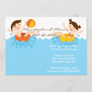 Invitation MIGNONNE d'anniversaire de réception au