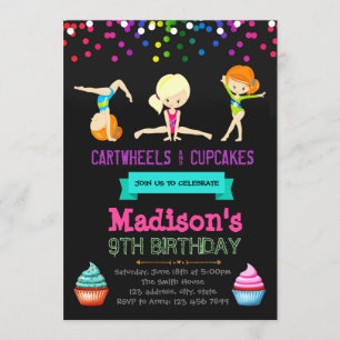 Invitation mignonne d'anniversaire de roues et de