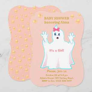 Invitation mignonne de Baby Shower avec fantôme