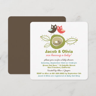 Invitation mignonne de baby shower de famille de