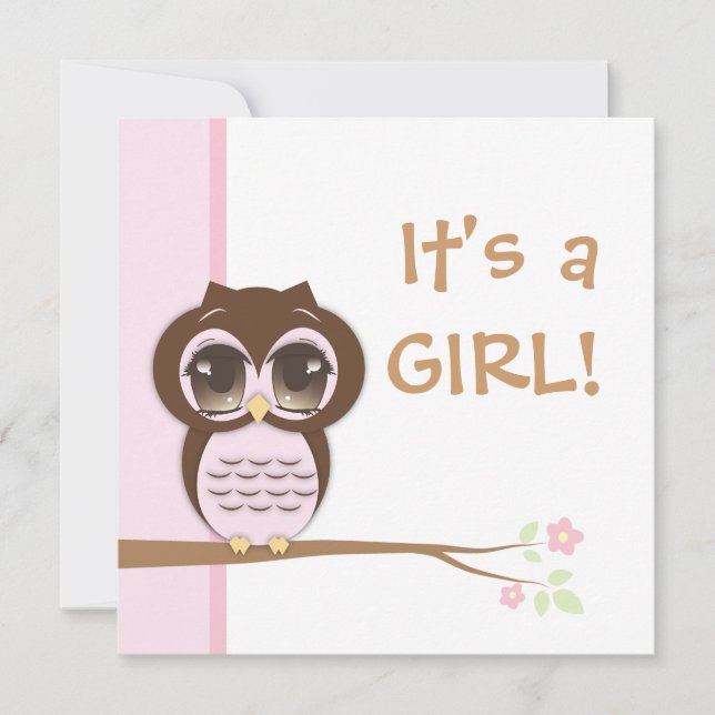 Invitation mignonne de baby shower de fille de (Devant)