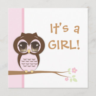 Invitation mignonne de baby shower de fille de