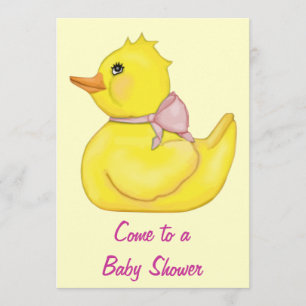 Invitation mignonne de douche de canard de bébé de