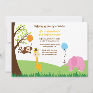 Invitation mignonne de fête d'anniversaire