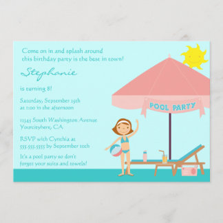 Invitation mignonne de fête d'anniversaire de